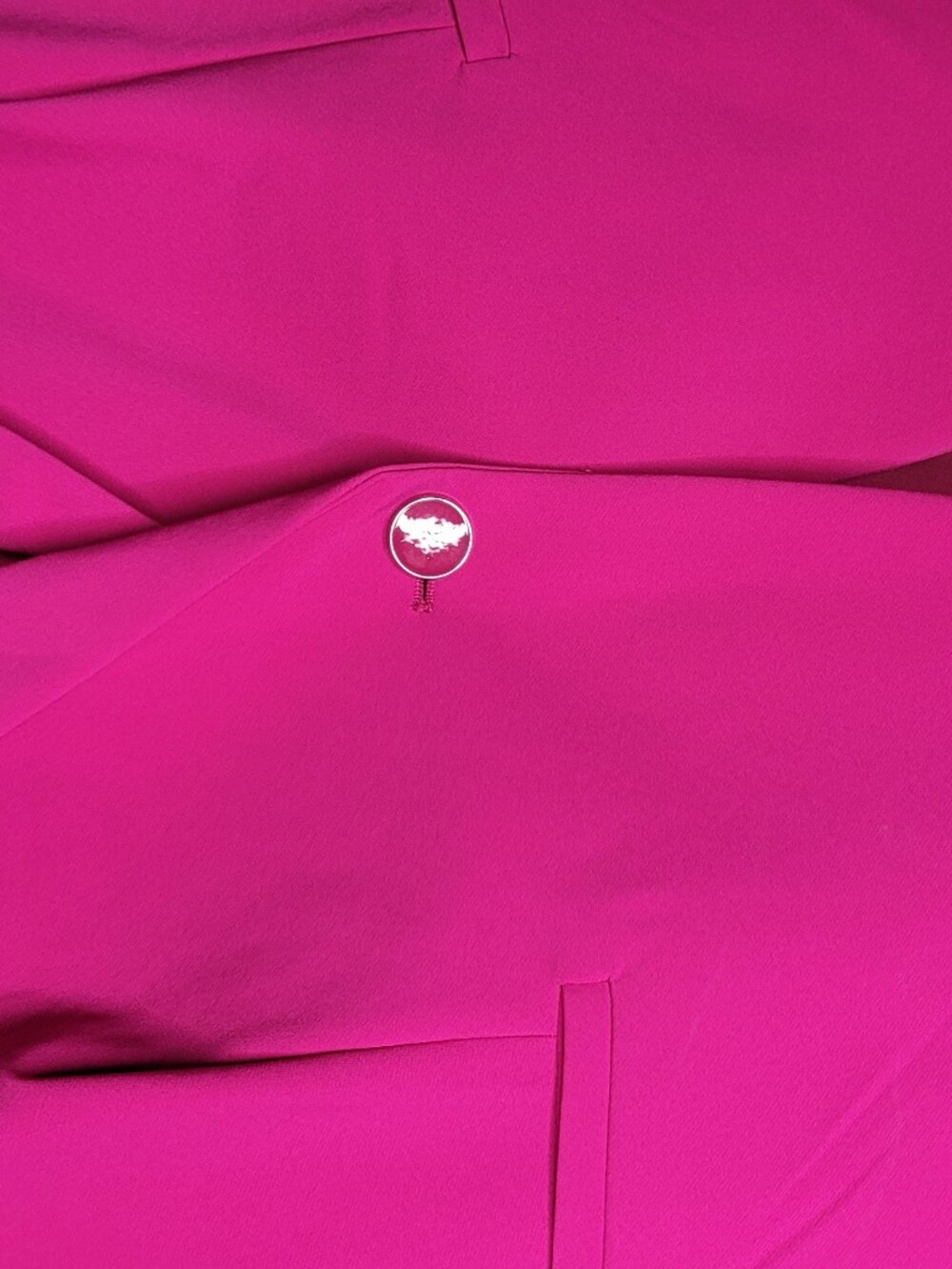 Nicole Miller Bright Fuchsia Single-button Blazer Medium Versatile Bold NEW - Picture 2 of 7